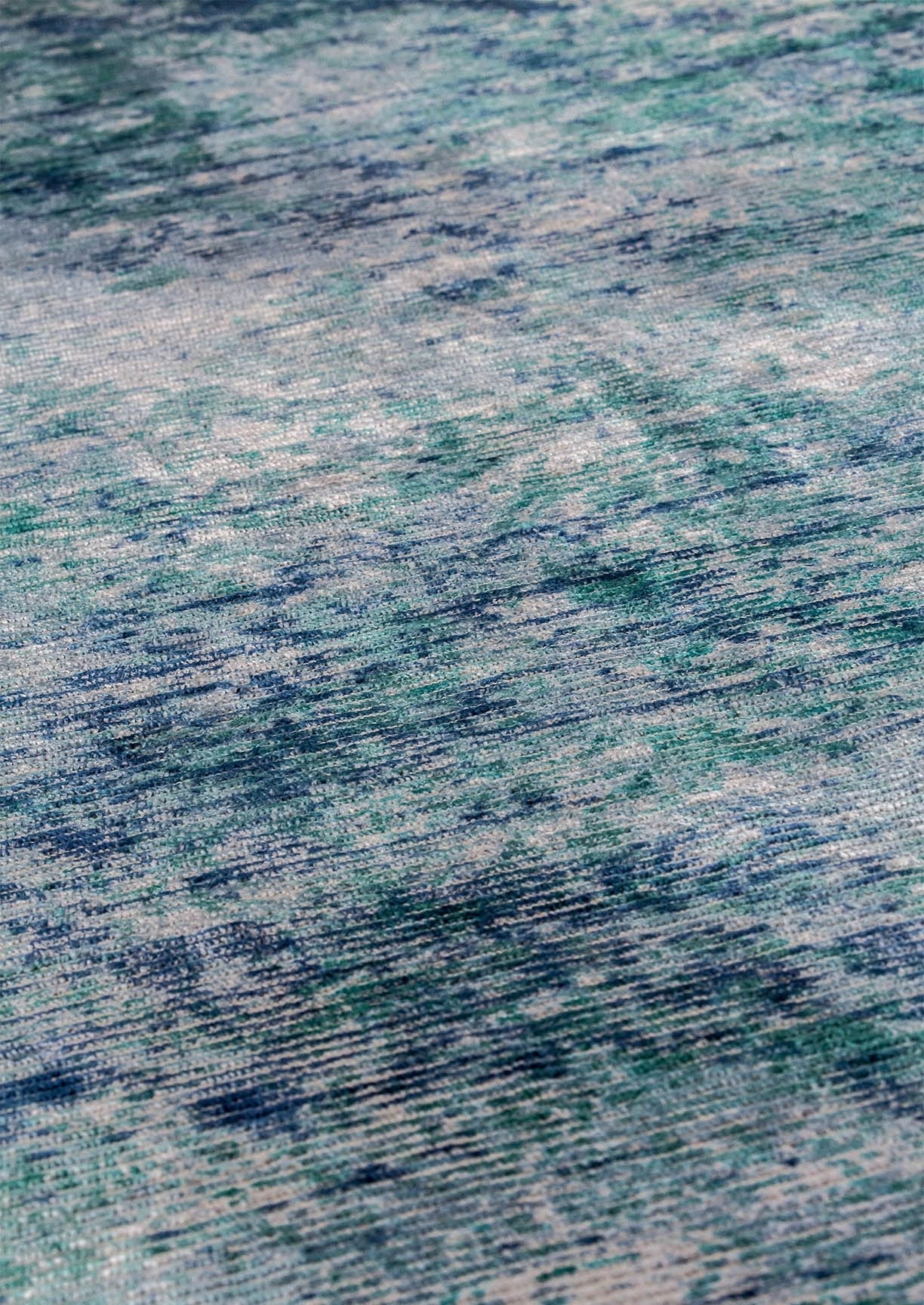 Silky Contemporary Texture Shah Akron Aqua/Blue Area Rug Carpet