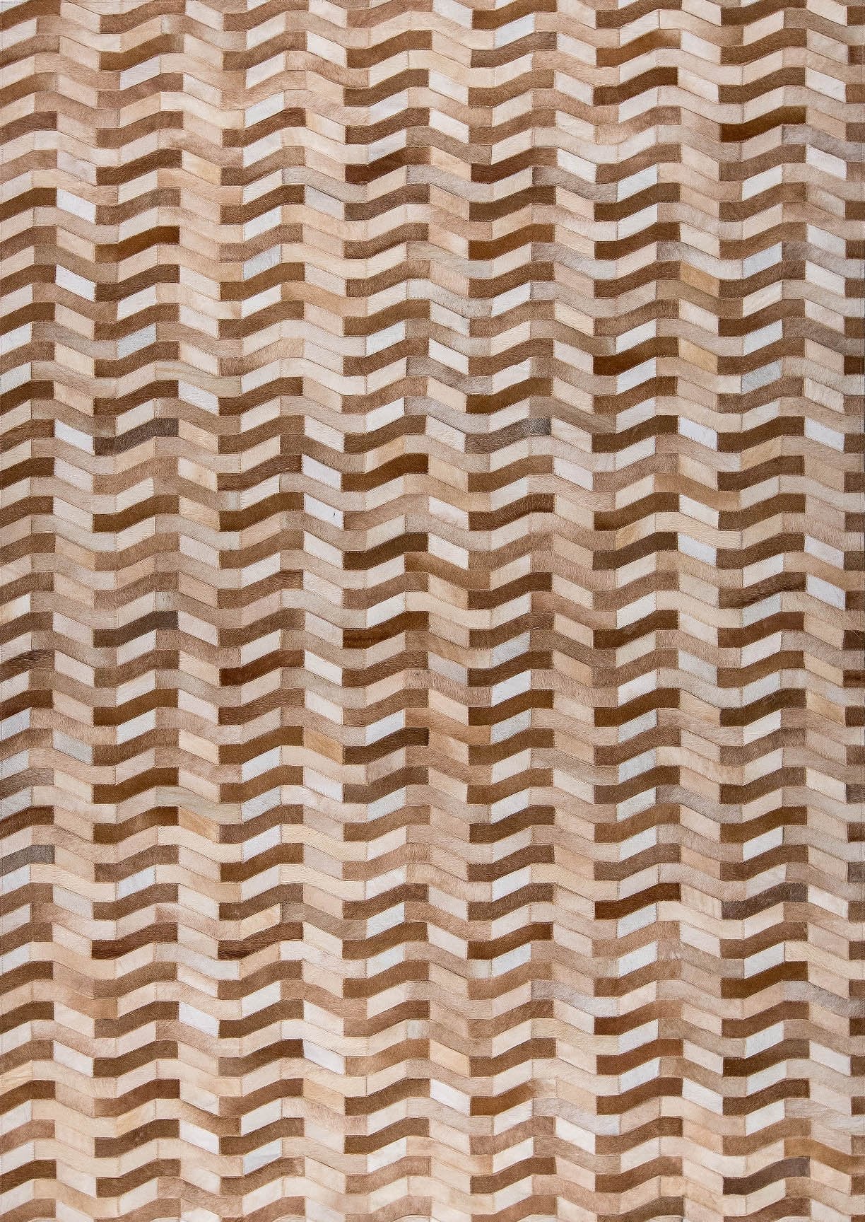 Luxury Geometric Contemporary Handmade Leather Gau Hydra White/Grey Area Rug Carpet, luxury area rug, contemporary area rug, handmade rugs, leather area rugs, beige area rugs, brown area rugs