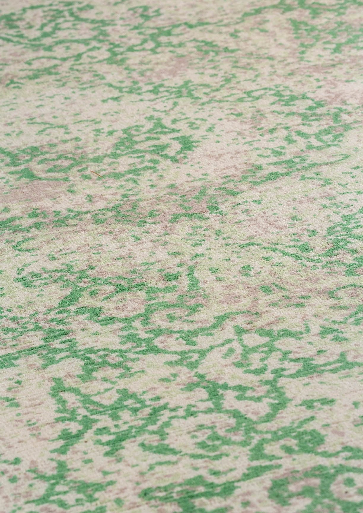 Contemporary Abstract Floral Nile Arvada Green Wool Area Rug Carpet