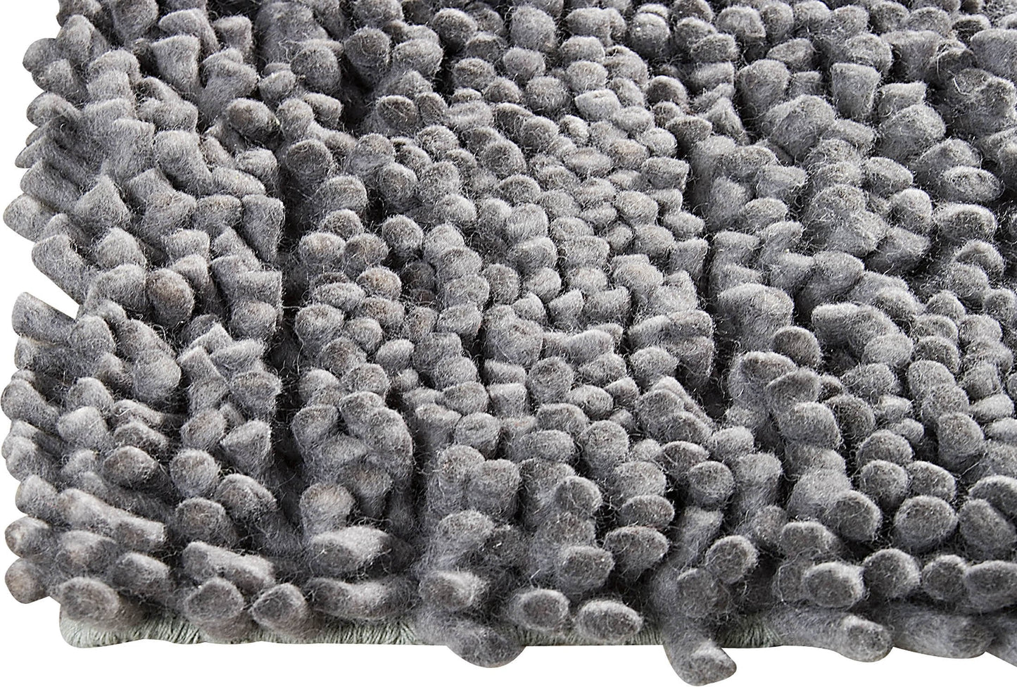 Hand-Woven Shaggy Feel Berber Dark Grey Area Rug Carpet