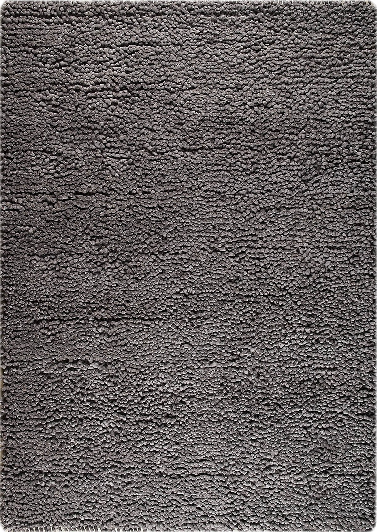 Hand-Woven Shaggy Feel Berber Dark Grey Area Rug Carpet