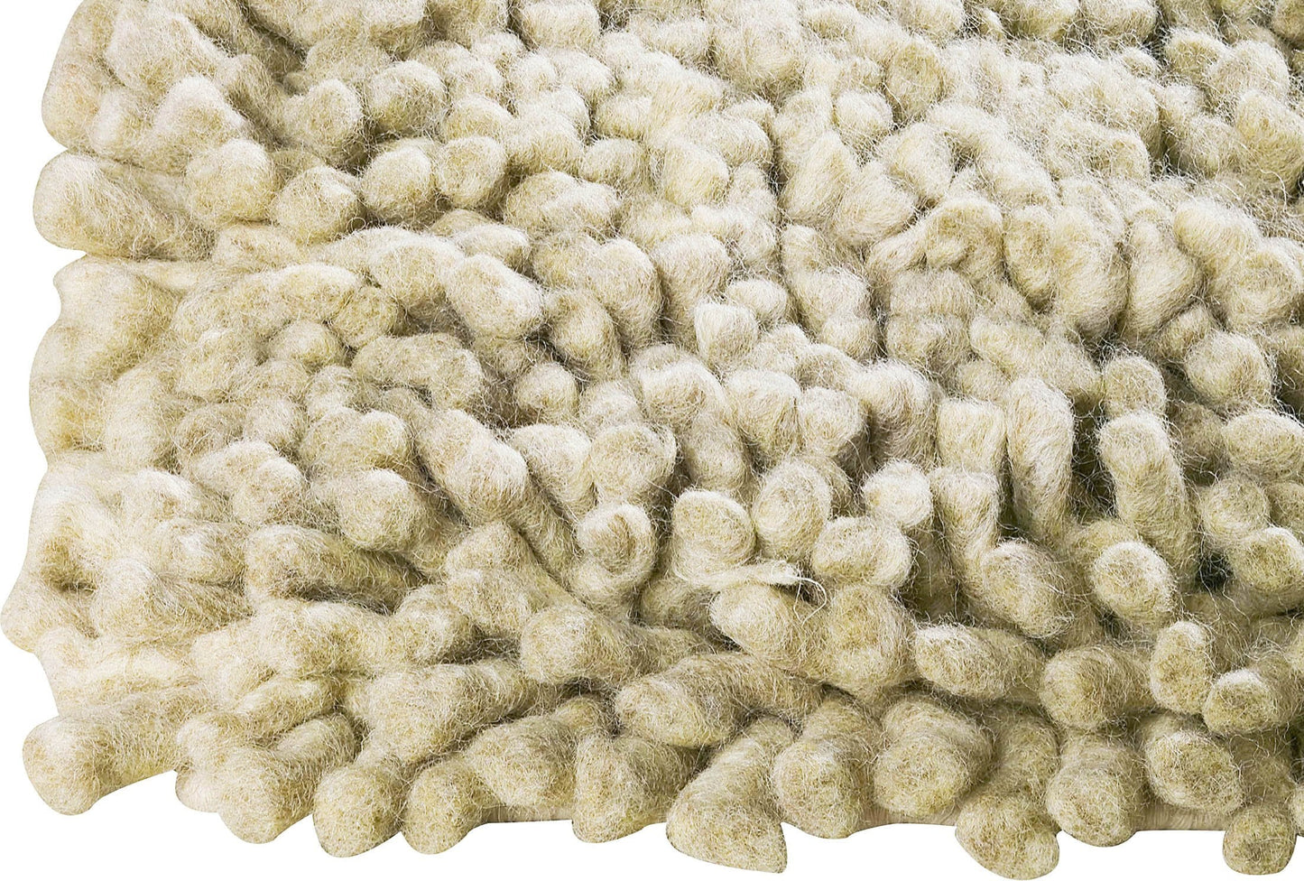 Contemporary Shaggy Texture Solid Berber Natural Area Rug Carpet