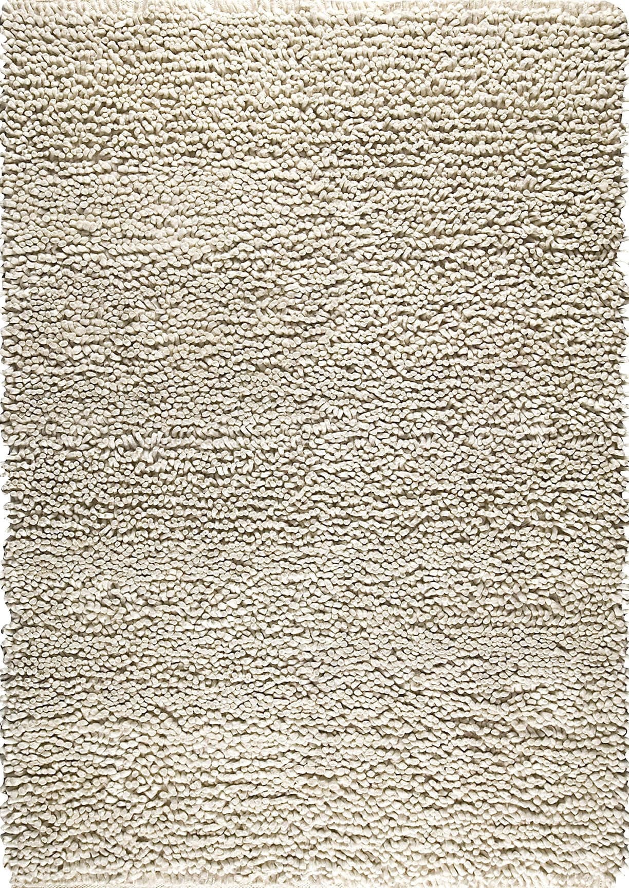 Contemporary Shaggy Texture Solid Berber Natural Area Rug Carpet