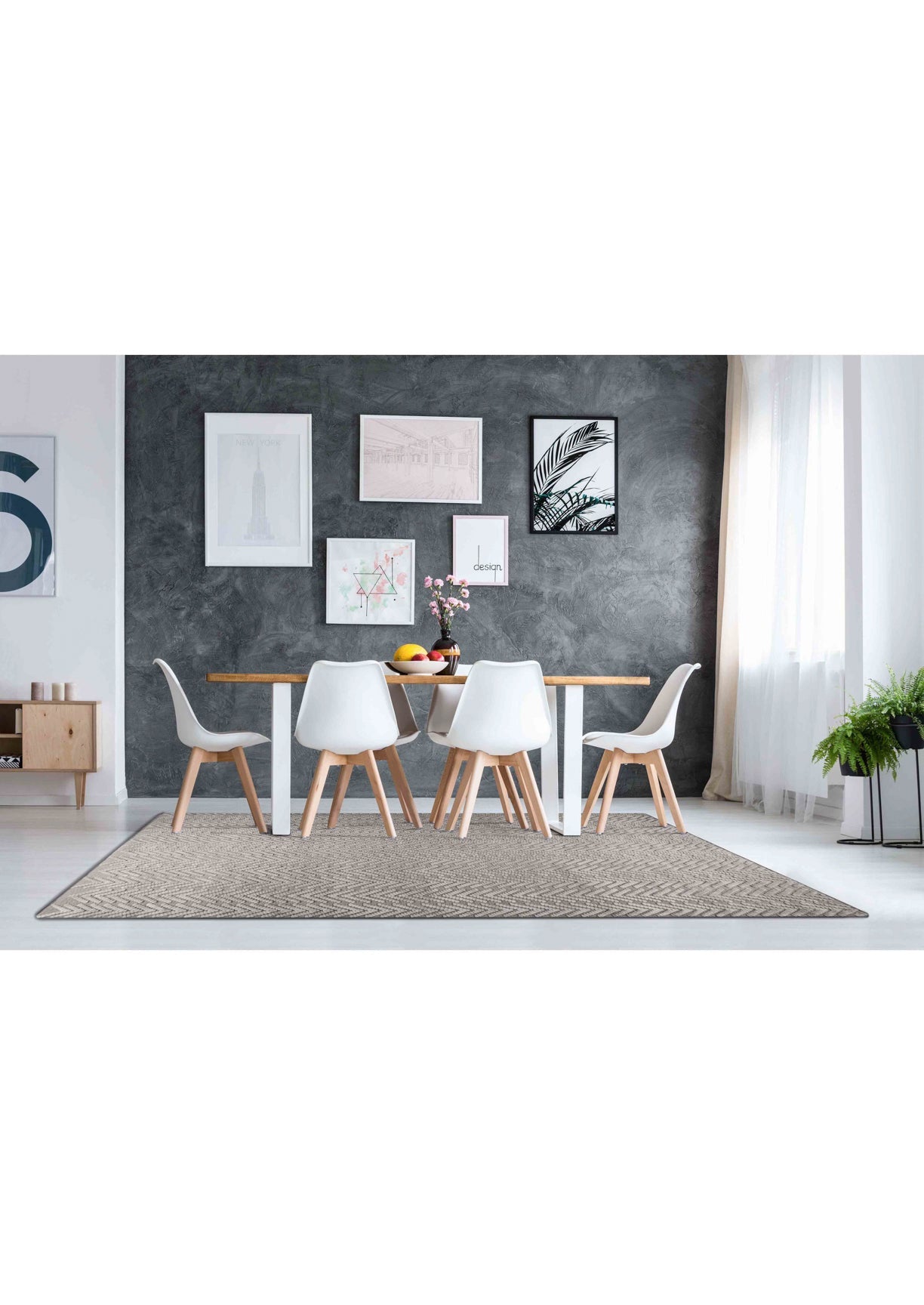 Hand Woven Chevron Wako Chandler Silver Area Rug Carpet,silver rug, silver shag rug, modern silver rug, black and silver rug