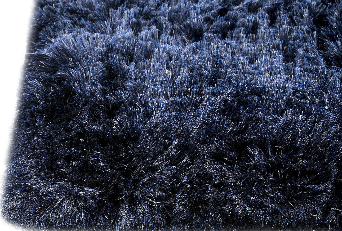 Luxury Soft and Silky Dubai Shaggy Navy Area Rug Carpet