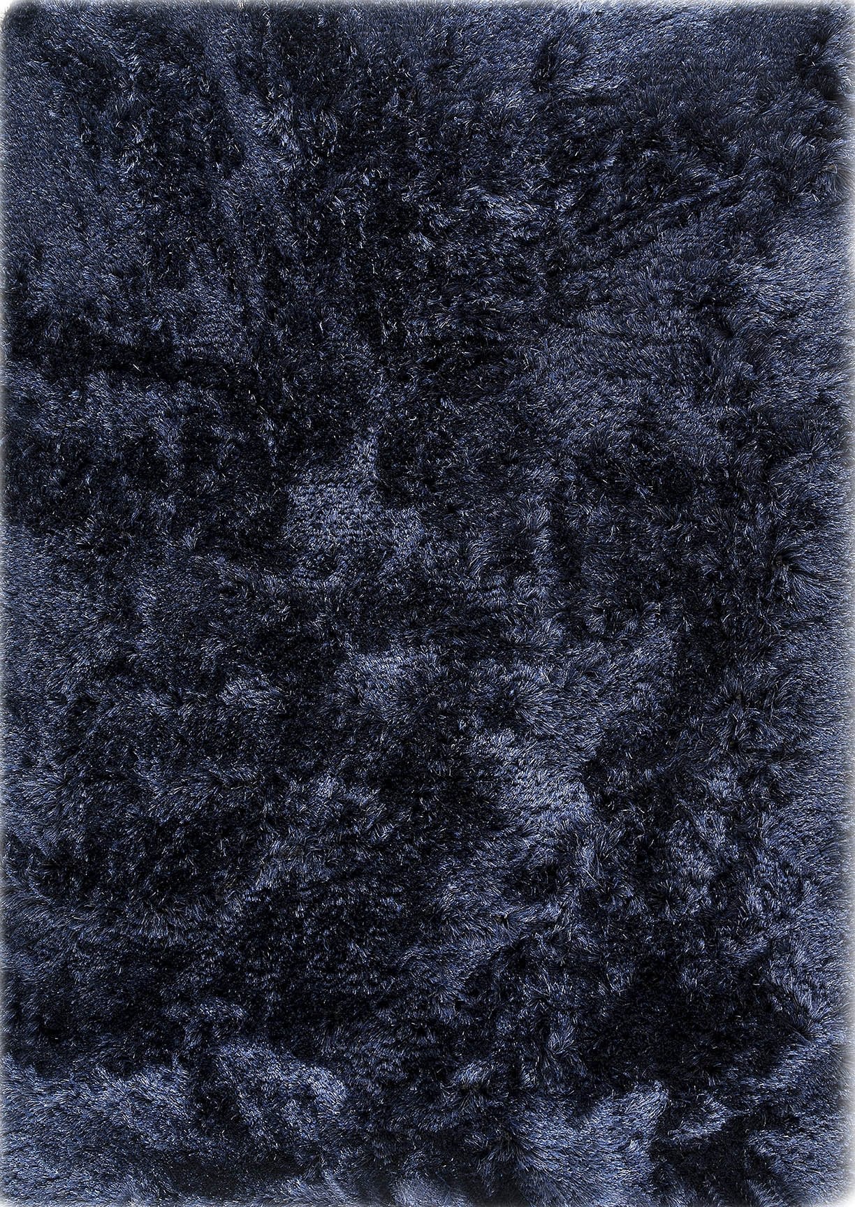 Luxury Soft and Silky Dubai Shaggy Navy Area Rug Carpet