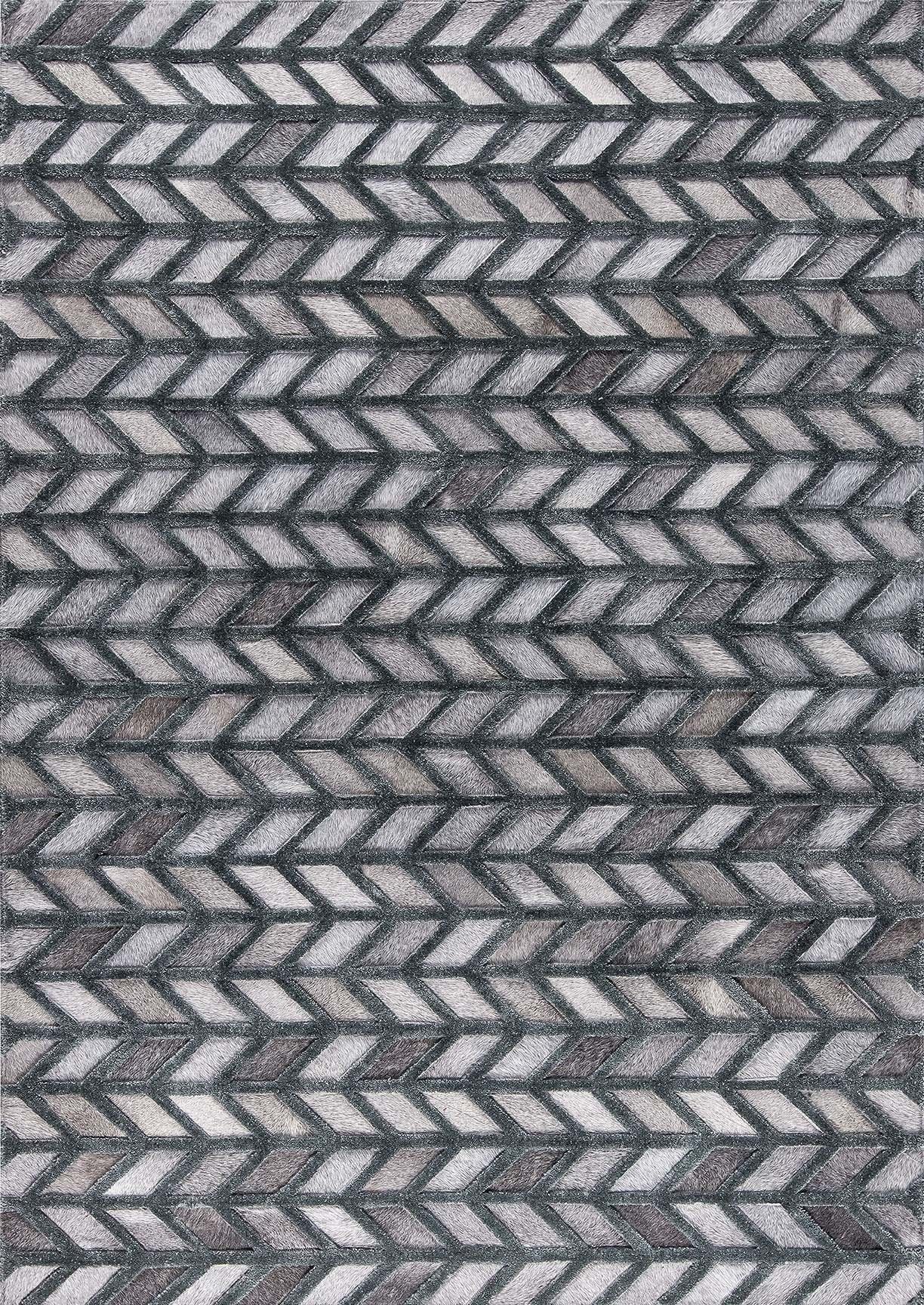 Luxury Geometric Contemporary Handmade Leather Tufted Rio Gamma Grey/Green Area Rug Carpet