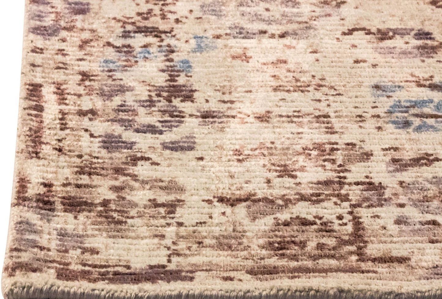 Transitional Contemporary Abstract Texture Border Shah Gela Beige/Grey Area Rug Carpet