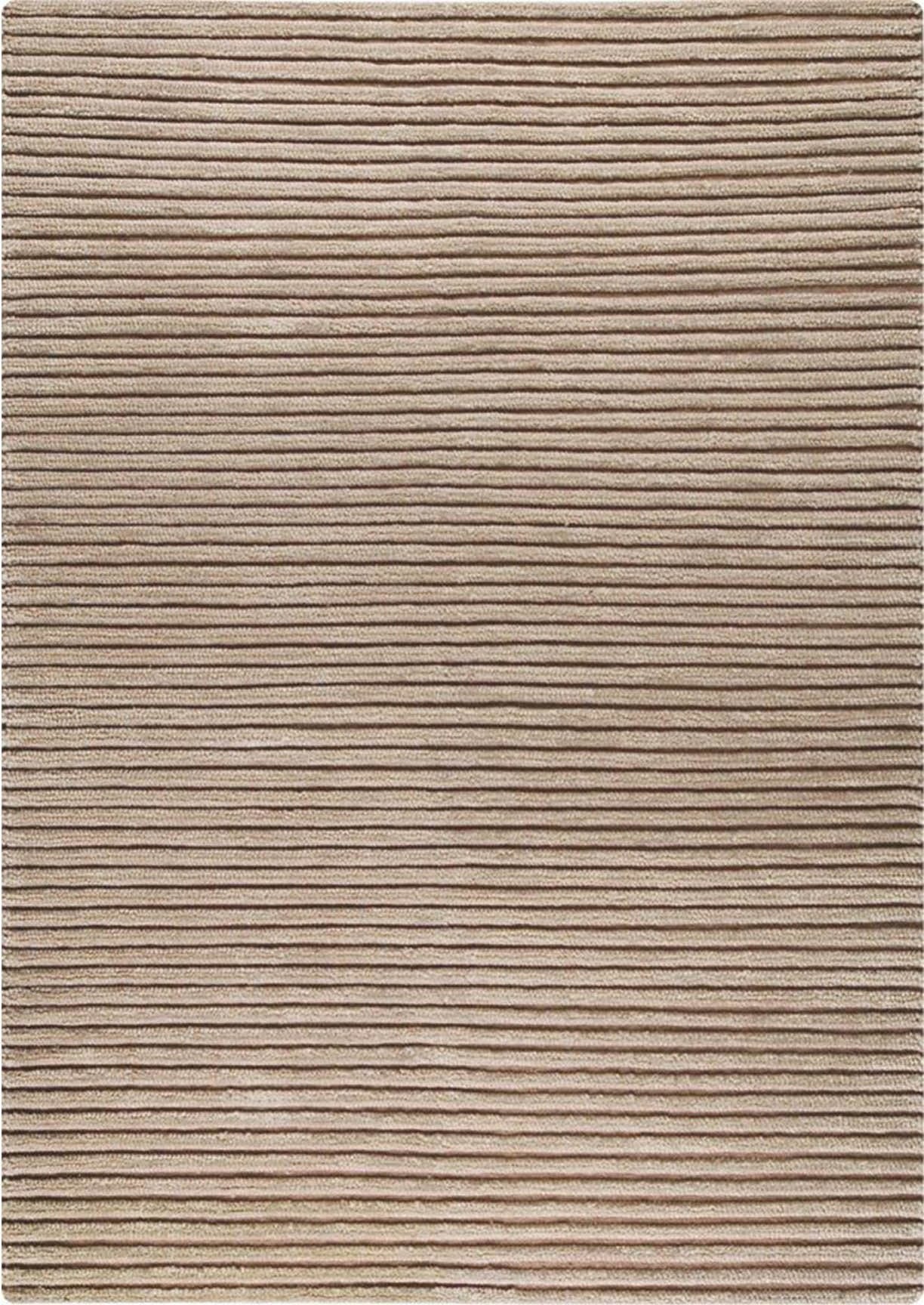 Hand Woven Striated Textured Surface Goa Beige Area Rug Carpet