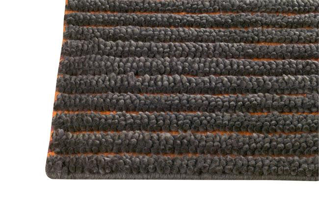Hand Woven Striated Textured Surface Goa Grey Area Rug Carpet