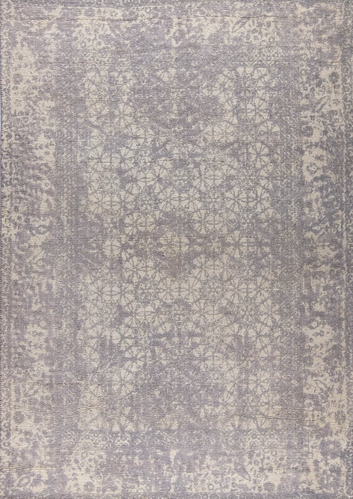 Modern Geometric Medallion Abstract Border Mariam Houston Silver Wool Area Rug Carpet,silver rug