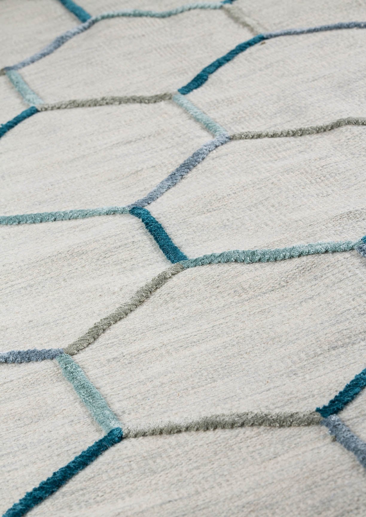Hand Woven High-Low Geometric Kea Khema2 Turquoise Area Rug Carpet,turquoise area rugs