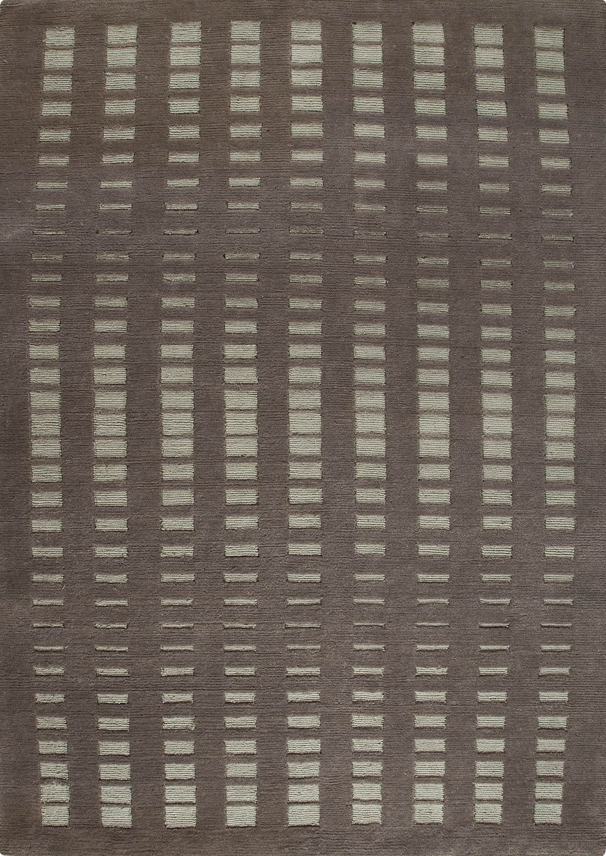 Hand Knotted Pico Merano Geo Box Contemporary Grey Area Rug Carpet