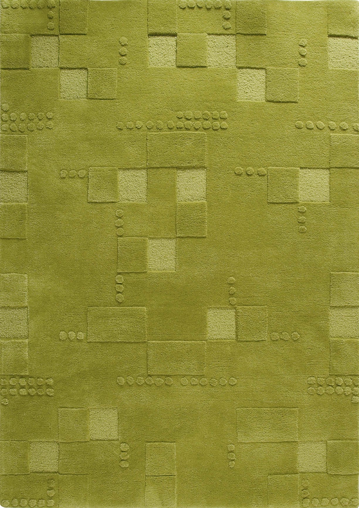 Hand-Tufted Geometric Vinson Miami Green Area Rug Carpet