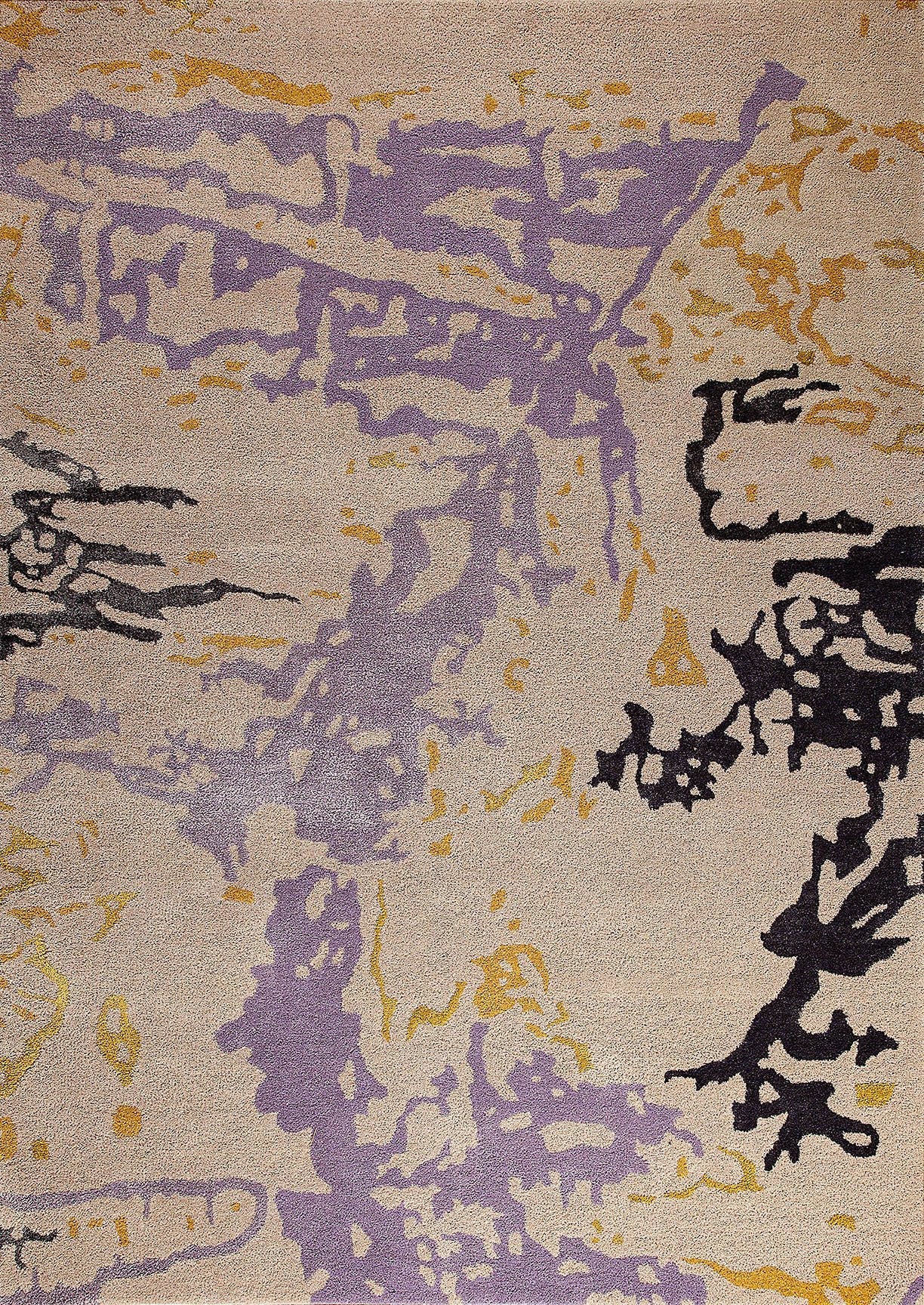 Hand-Tufted Abstract Milano Mistral Grey/Gold Area Rug Carpet