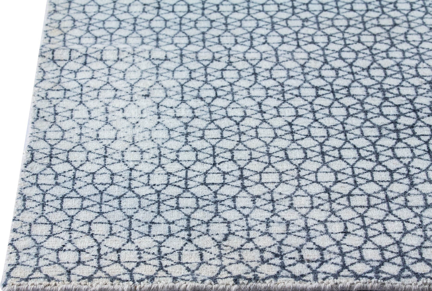 Modern Contemporary Geometric Mariam Norman Grey Wool Area Rug Carpet
