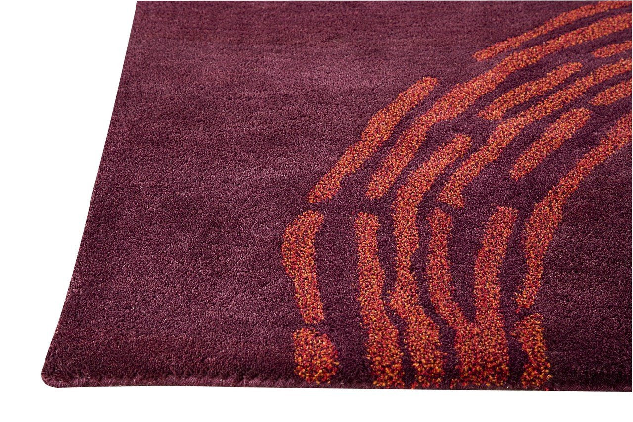 Hand Tufted Abstract Vinson Pamplona Plum Area Rug Carpet