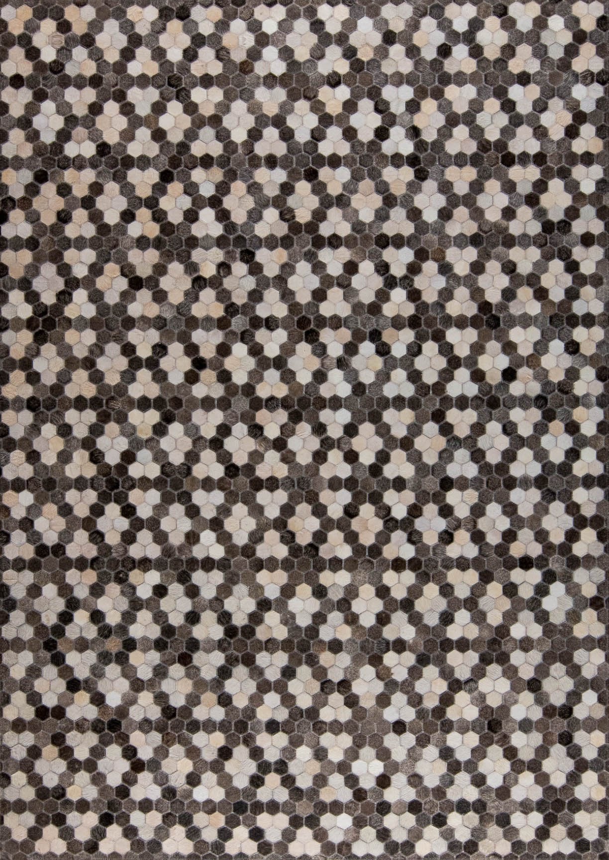 Luxury Geometric Contemporary Handmade Leather Gau Star Grey/White Area Rug Carpet