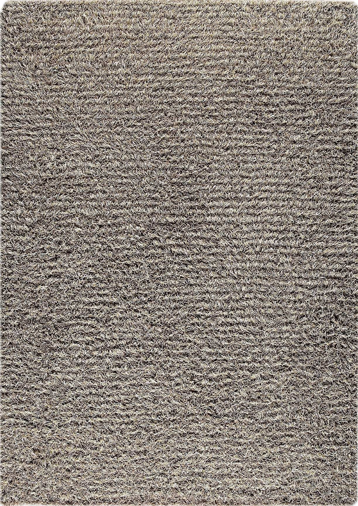 Hand-Knotted Shaggy Feel Tokyo Grey/Beige Area Rug Carpet