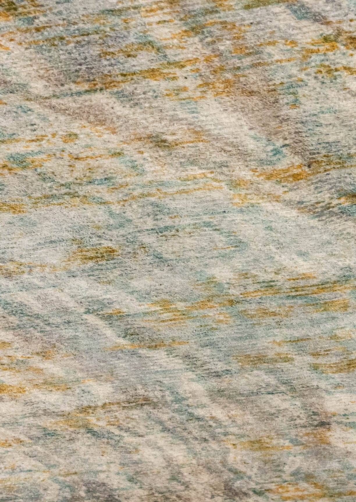 Contemporary Modern Abstract Shah Torrance Aqua/Orange Area Rug Carpet