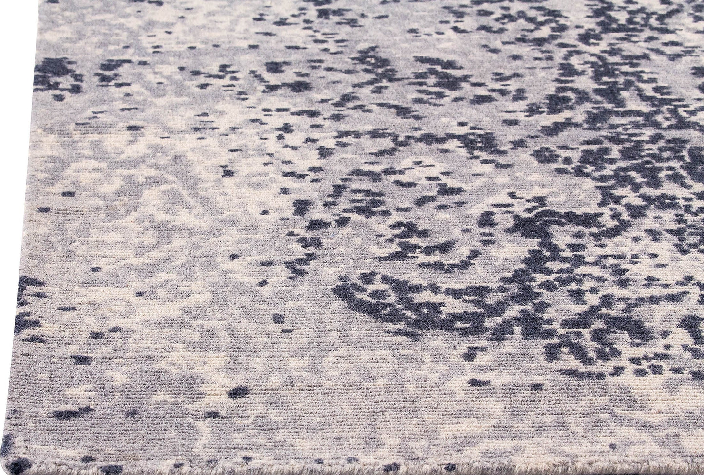 Contemporary Abstract Floral Nile Arvada Grey Wool Area Rug Carpet