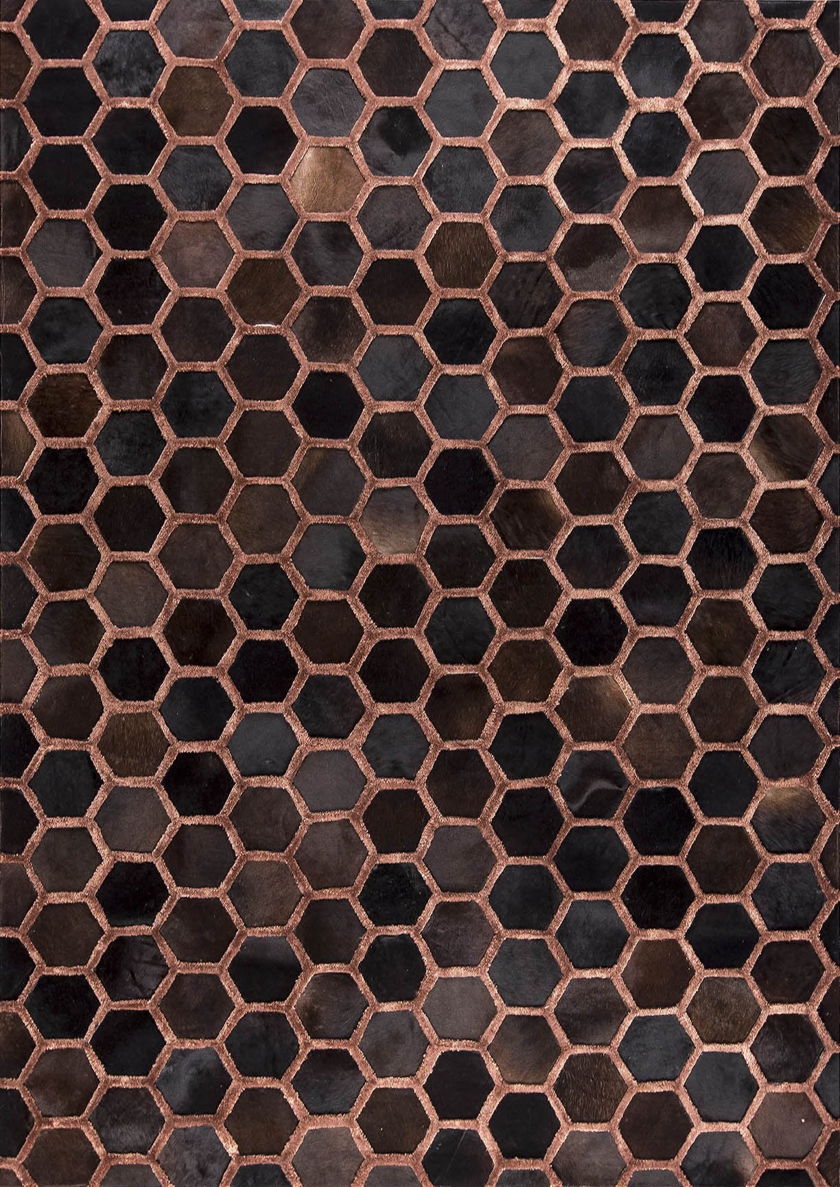 Luxury Geometric Contemporary Leather Handmade Tufted Rio Vega Beige/Brown Area Rug Carpet