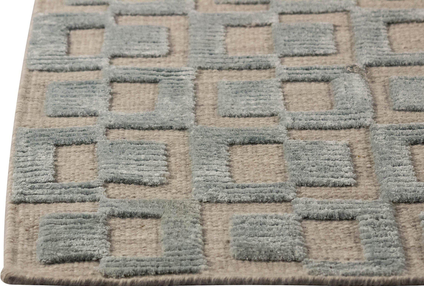 Hand Woven Geometric High-Low Pattern Wako Yonkers Aqua Area Rug Carpet,globe rug