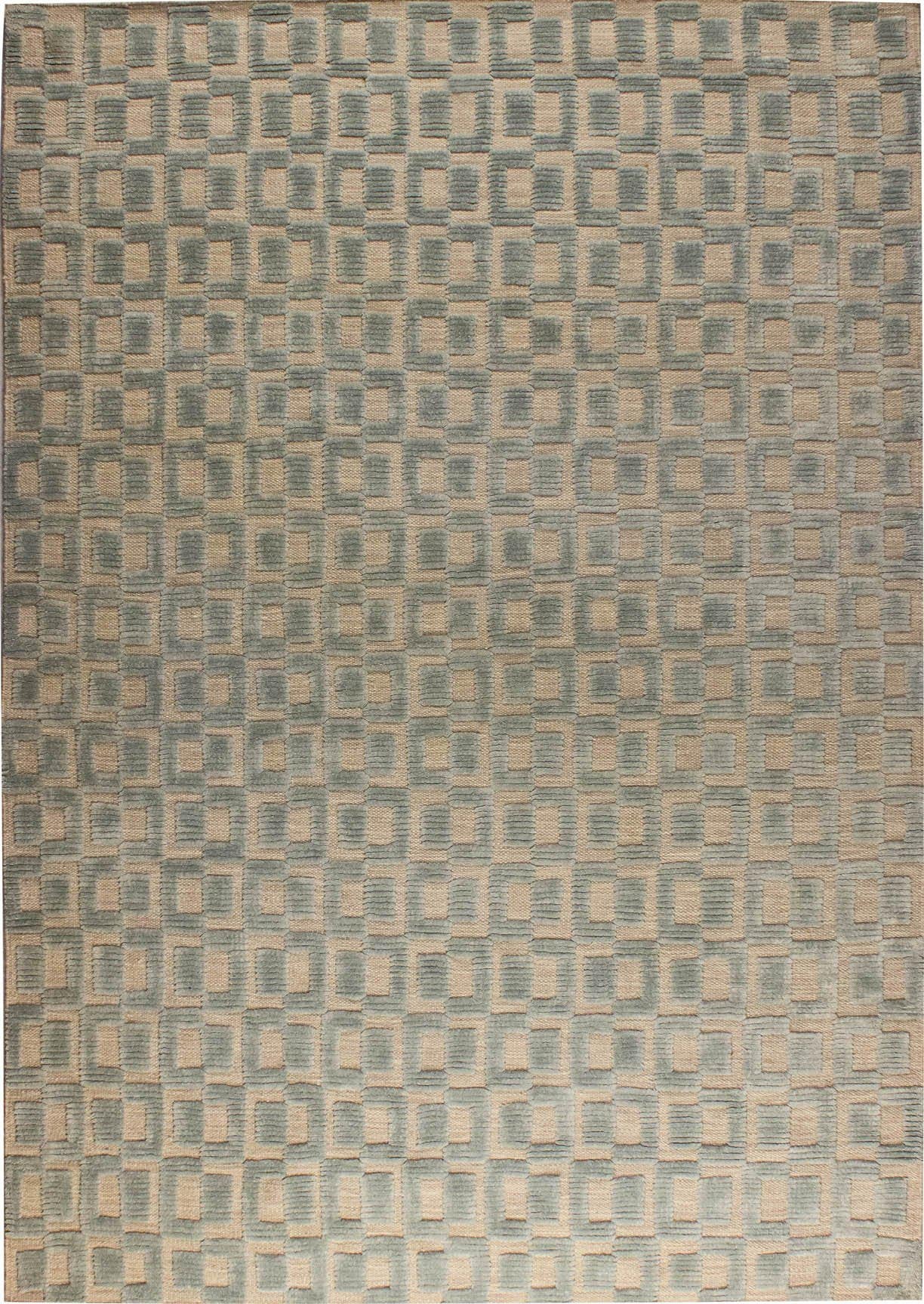 Hand Woven Geometric High-Low Pattern Wako Yonkers Aqua Area Rug Carpet,globe rug