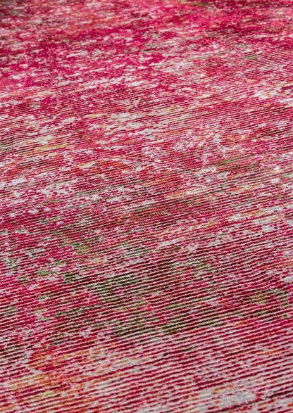 Silky Contemporary Texture Shah Akron Red Area Rug Carpet 