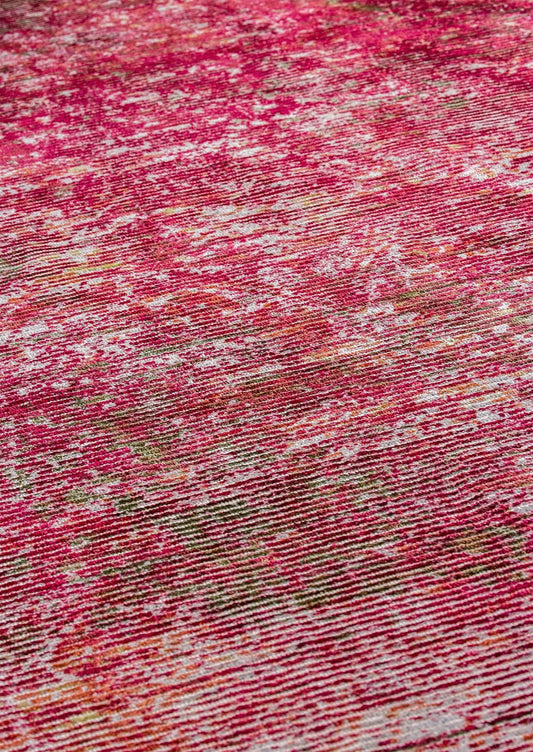 Silky Contemporary Texture Shah Akron Red Area Rug Carpet 