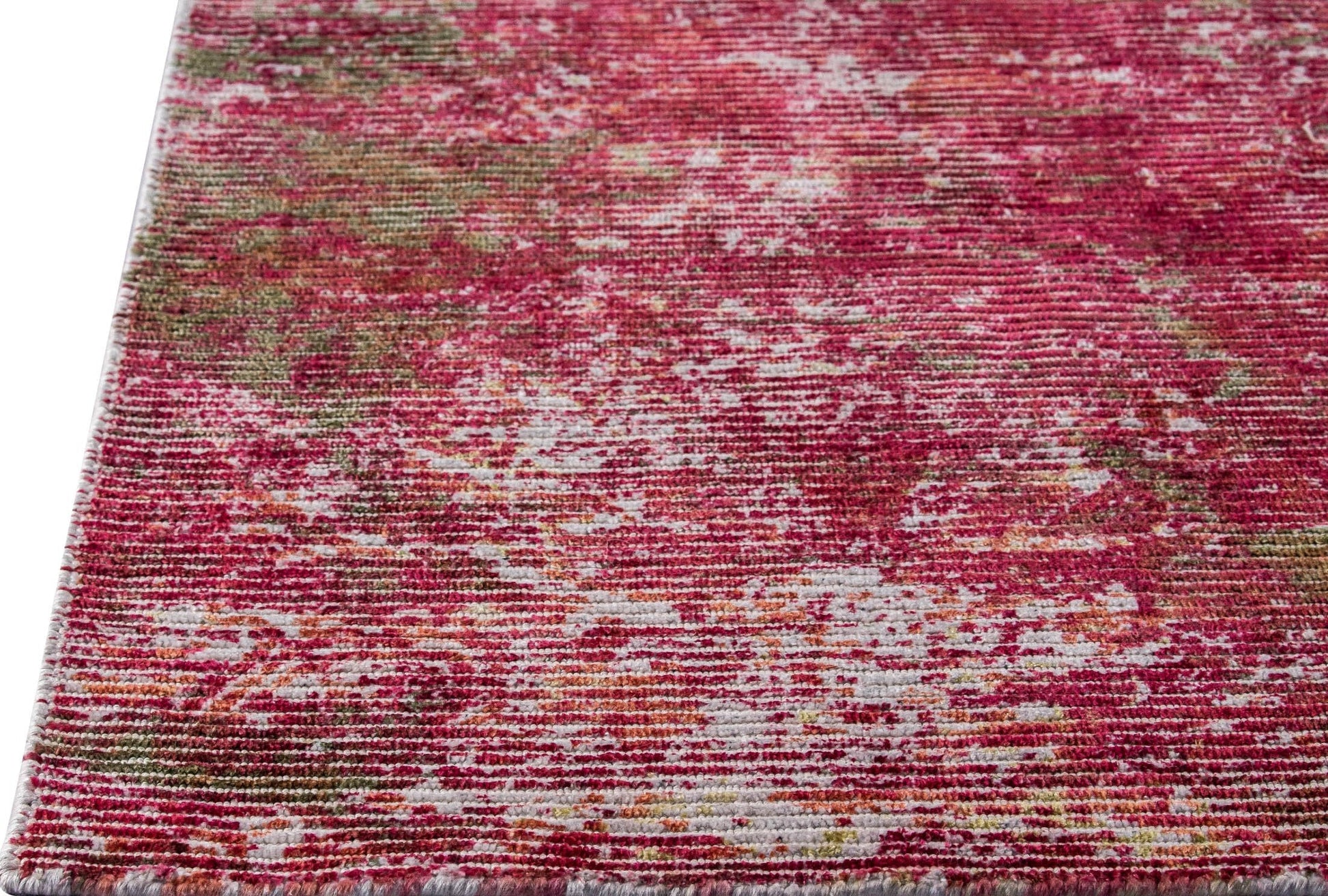 Silky Contemporary Texture Shah Akron Red Area Rug Carpet 
