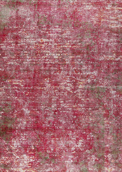 Silky Contemporary Texture Shah Akron Red Area Rug Carpet 