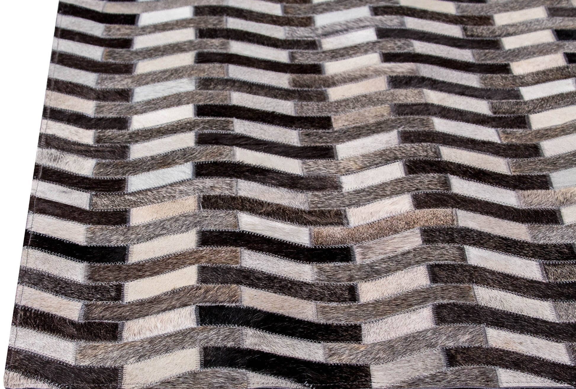 Luxury Geometric Contemporary Handmade Leather Gau Algedi Grey Area Rug Carpet, luxury area rug, contemporary area rug, handmade rugs, leather area rugs, beige area rugs, brown area rugs