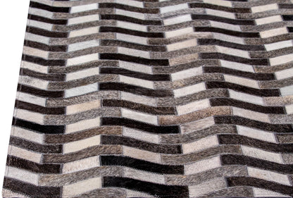 Luxury Geometric Contemporary Handmade Leather Gau Algedi Grey Area Rug Carpet, luxury area rug, contemporary area rug, handmade rugs, leather area rugs, beige area rugs, brown area rugs