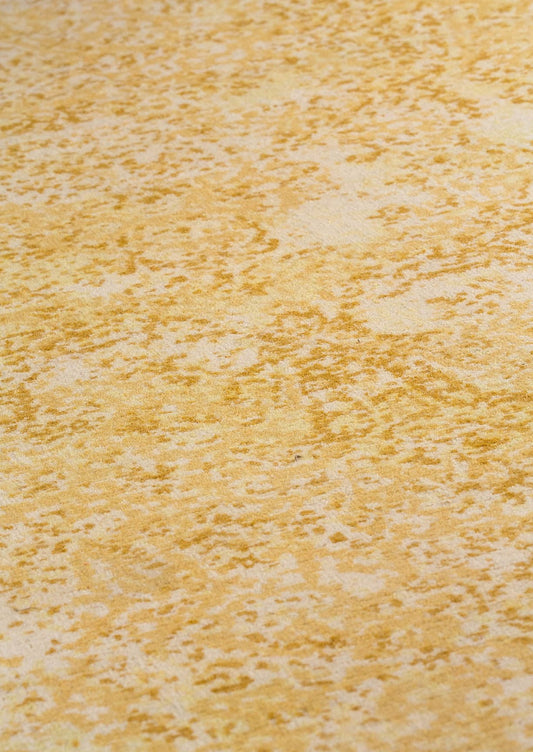 Contemporary Abstract floral Nile Arvada Gold Wool Area Rug Carpet