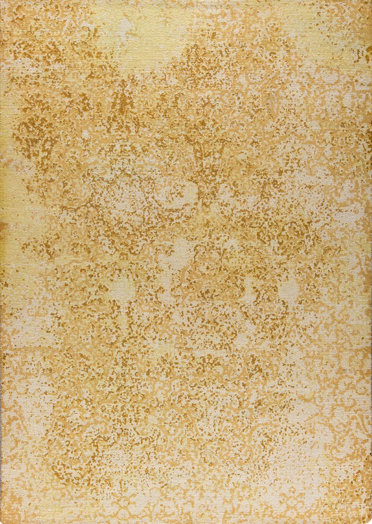 Contemporary Abstract floral Nile Arvada Gold Wool Area Rug Carpet