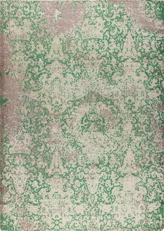 Contemporary Abstract Floral Nile Arvada Green Wool Area Rug Carpet