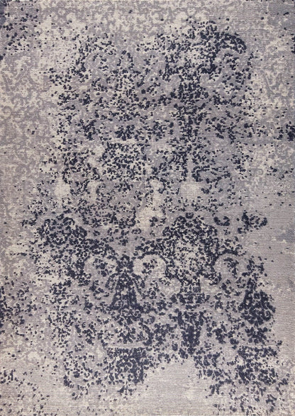 Contemporary Abstract Floral Nile Arvada Grey Wool Area Rug Carpet