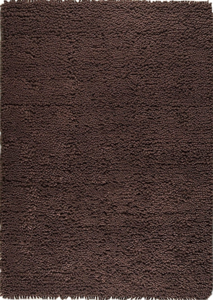 Hand-Woven Shaggy Feel Berber Brown Area Rug Carpet