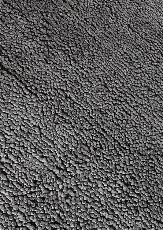 Hand-Woven Shaggy Feel Berber Dark Grey Area Rug Carpet