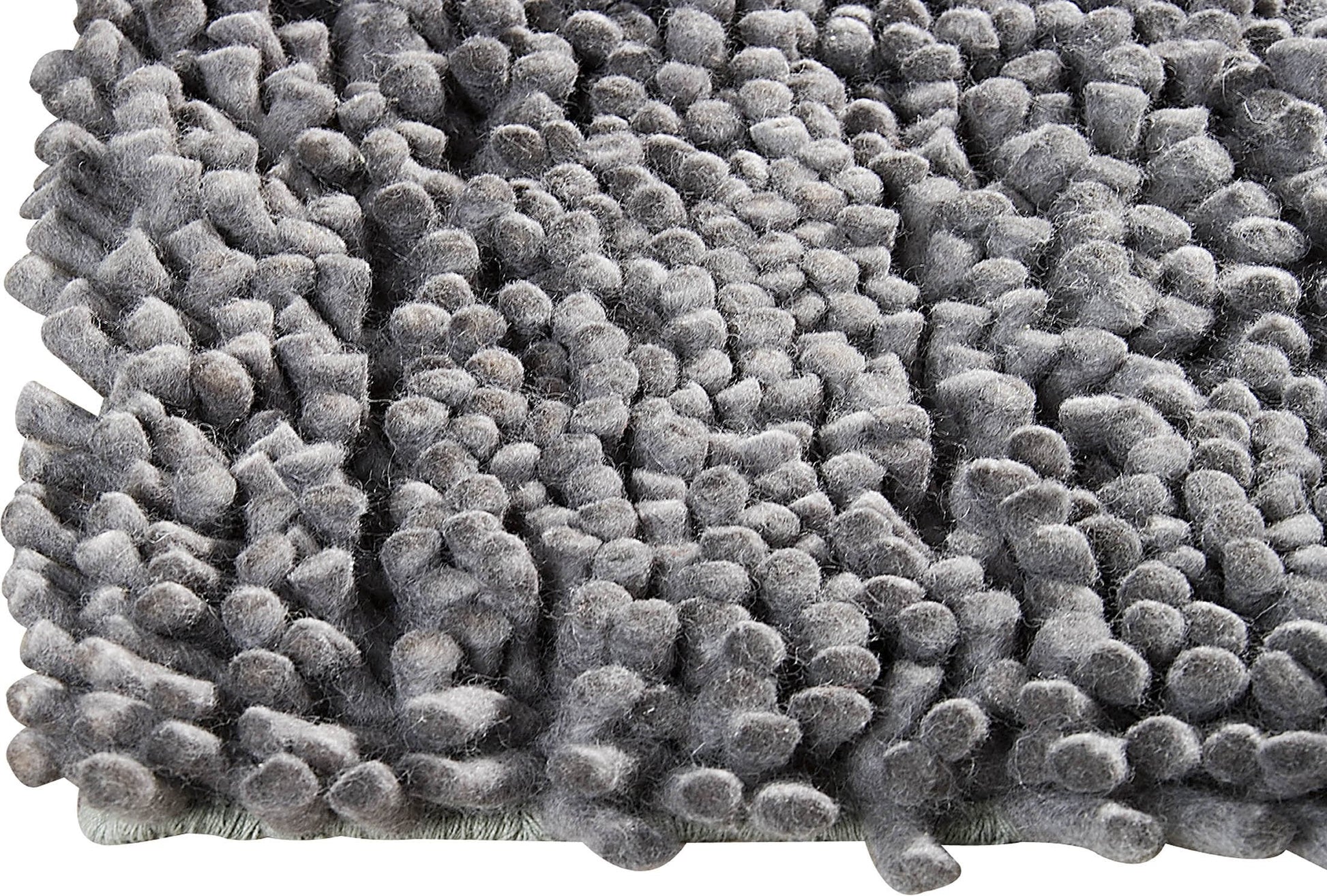 Hand-Woven Shaggy Feel Berber Dark Grey Area Rug Carpet