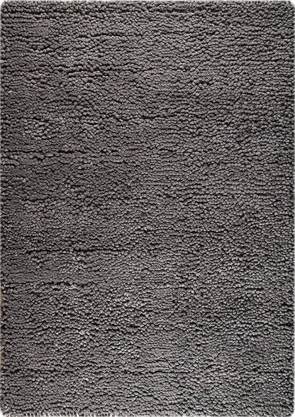 Hand-Woven Shaggy Feel Berber Dark Grey Area Rug Carpet