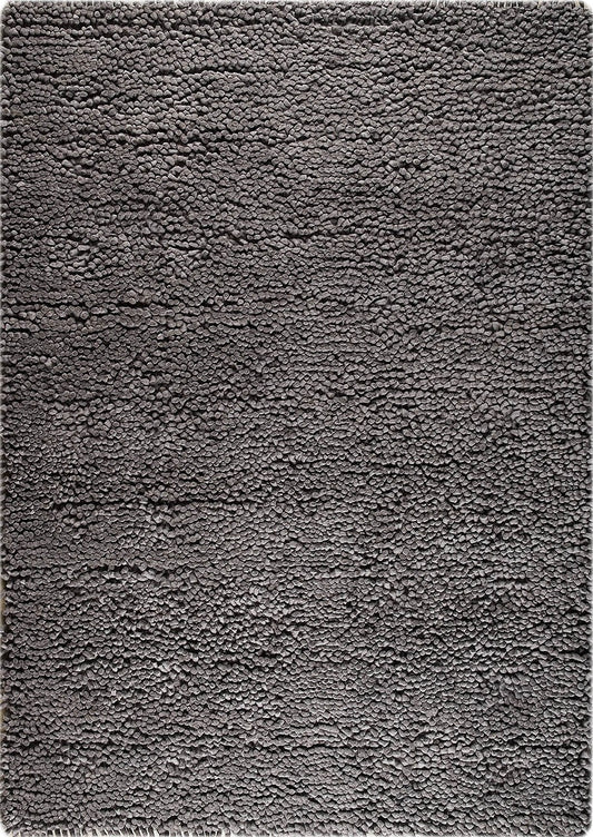 Hand-Woven Shaggy Feel Berber Dark Grey Area Rug Carpet