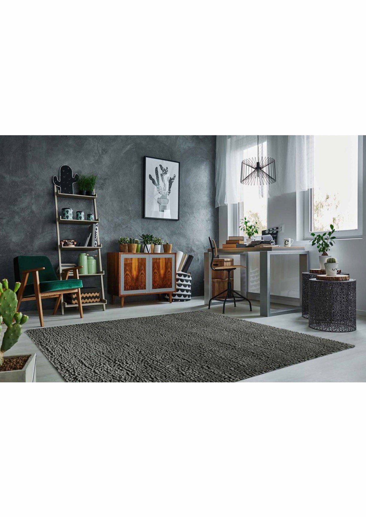 bedroom for area rug, grey rug in USA, area rug in USA, black and white rug in USA, 8x10 rug, Persian rug, cowhide rug, Dark grey Area ruggs in usa