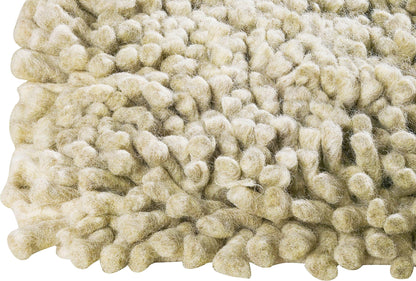 Contemporary Shaggy Texture Solid Berber Natural Area Rug Carpet