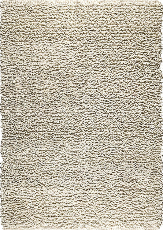 Contemporary Shaggy Texture Solid Berber Natural Area Rug Carpet