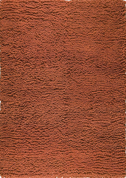 Hand-Woven Shaggy Feel Berber FD-4 Orange Area Rug Carpet