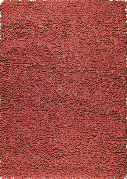 Hand-Woven Shaggy Feel Berber FD-5 Red Area Rug Carpet
