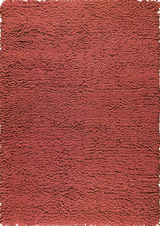 Hand-Woven Shaggy Feel Berber FD-5 Red Area Rug Carpet