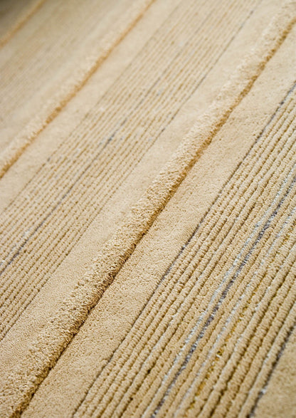 MAT Pico Boston Striated Knotted Contemporary Beige Area Rug Carpet